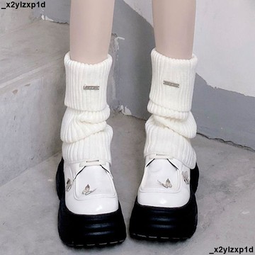 【核心賣點】韓版 女襪子 腿套 襪套 小腿襪 堆堆襪 ins金屬標腿套 y2k女 jk 辣妹 亞文化 白色堆堆襪 針織毛