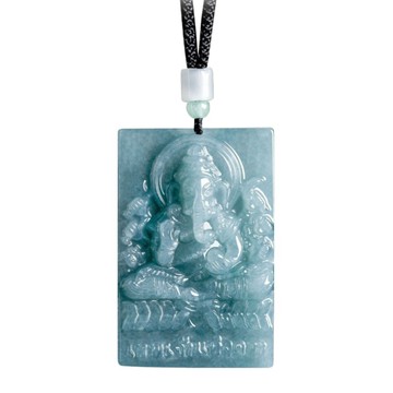 MoonDy 玉墜 翡翠 飾品 吊墜 吊飾 玉石項鍊 玉珮 飾品 象神 佛牌 招財納福 保平安 男女同款 226