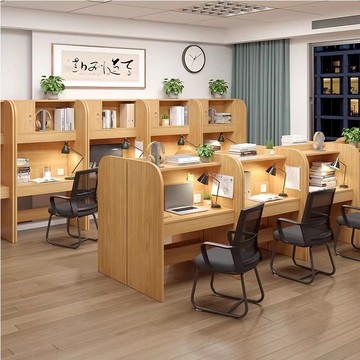 自習室學習桌自習桌書桌隔斷桌椅封閉沉浸式桌子考研大學生電腦桌 c8073