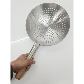 不銹鋼油炸漏大漏勺不銹鋼廚師油鼓漏過濾網漏網過濾網漏勺油炸用