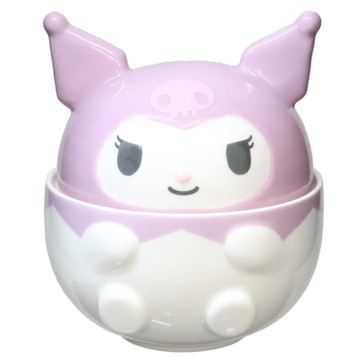【震撼精品百貨】酷洛米_Kuromi~Sanrio 日本SANRIO三麗鷗 酷洛米陶瓷造型碗附蓋-全身款*27893