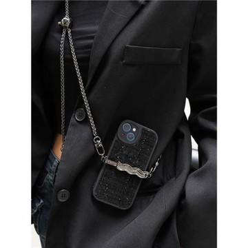 精致ins風波鏈條斜跨背夾掛飾掛件手機鏈掛繩手機鏈手機掛鏈手機