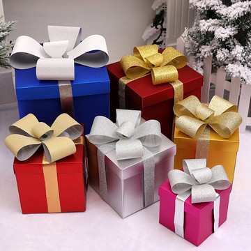 中秋國慶節節禮物盒酒店商場店鋪櫥窗布置擺件圣誕樹裝飾品禮盒