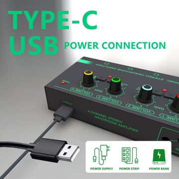 混音器 音頻混音器 音控台 GAX-PX400 4通道超低噪聲放大器 迷你立體聲混音器混音器輸出設備