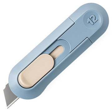 得力Deli NUSIGN輕巧美工刀/NS065/琉璃藍