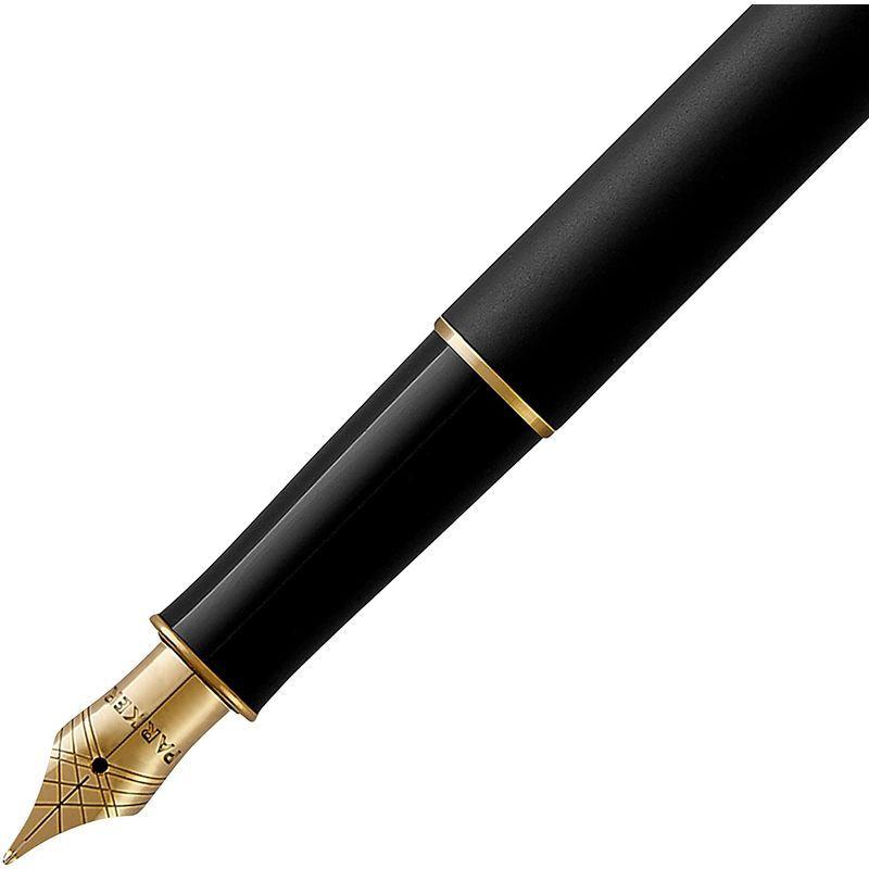 PARKER パーカー 万年筆 F 細字 ソネット マットブラックGT 1950874AS 両用式 正規輸入品 約146mmx9mm