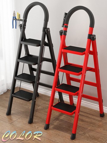 折疊梯 不銹鋼梯子家用折疊梯多功能鋁合金加厚室內人字梯移動樓梯伸縮梯 【CM1762】