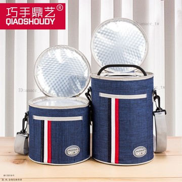 保溫桶袋子帶飯手提袋圓形飯盒袋保溫袋鋁箔加厚上班族飯袋便噹包