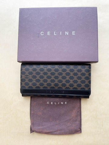 中古Celine賽琳│古著│錢包│長銀包│長夾│零錢包│卡片套