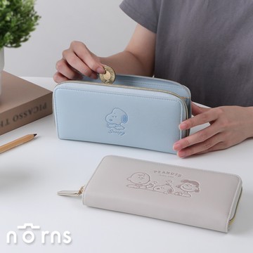 Peanuts 史努比長夾｜Norns Original Design Snoopy  皮質拉鍊長夾