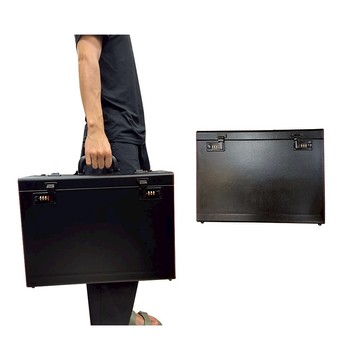 ~雪黛屋~ECHOLAC 公事包中大容量可A4資料夾台灣製造雙層附鎖硬式007手提箱EBSN010