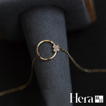 【HERA赫拉】彎曲圓圈點綴小花手鍊 anb5