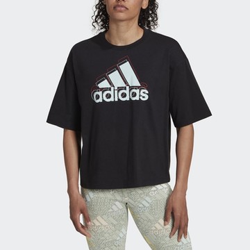 adidas 上衣 女款 短袖上衣 運動 國際碼 W BLUV Q3 T G 黑 HL4426