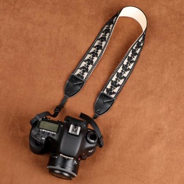 黑色蕾絲相機背帶微單單反斜跨肩帶適用于佳能索尼富士尼康減壓