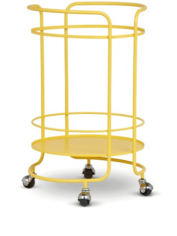 Fornasetti - Round food trolley - unisex - stainless steel - One Size - Yellow
