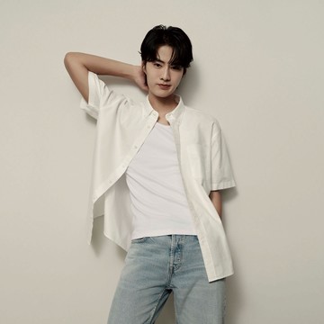 GIORDANO 韓國同款 男裝夏季純棉牛津紡單口袋寬鬆短袖襯衫【多色任選】01045492