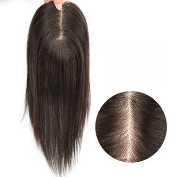 假髮片真髮絲-逼真自然頭頂補髮女假髮73uf33【獨家進口】【米蘭精品】