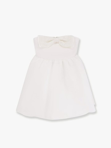 Taffeta décolleté dress with bow - SELF PORTRAIT - gender_Woman