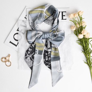 長條小絲巾腰帶女發帶百搭高級感薄款春秋款搭配襯衫絲帶系脖飄帶