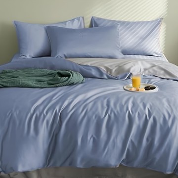 夢之語 60支天絲床包被套4件組  雙人  星辰藍紫  床包 + 枕套 + 被套組