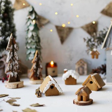 迷你圣誕姜餅屋餅干模具  情人節圣誕節萬圣節均可用 3個款式切模