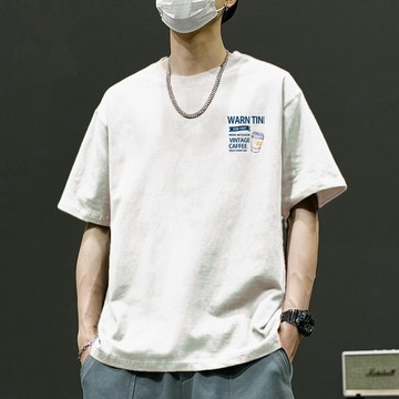 【臺灣出貨】美式T恤男t恤男生T恤純棉t恤男短袖男簡約百搭短袖大碼上衣寬鬆休閒100%純棉T恤男短袖百搭休閒棉質上衣復古
