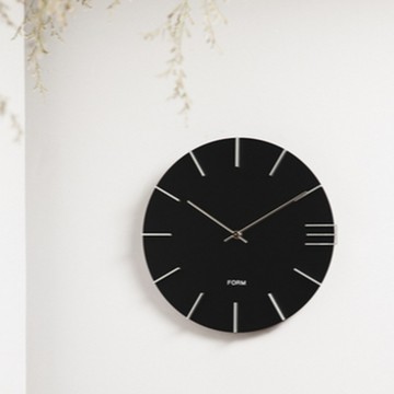 FORM｜矅現 現代感圓盤時鐘 2色 - 黑