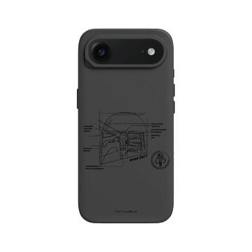 iPhone Air SolidX 黑 - 迪士尼-星際大戰 Star Wars - 波巴費特-線稿風格白