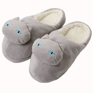 【DECO HOME商品】造型室內拖鞋 CAT 灰貓 GY F(DH) NITORI宜得利家居