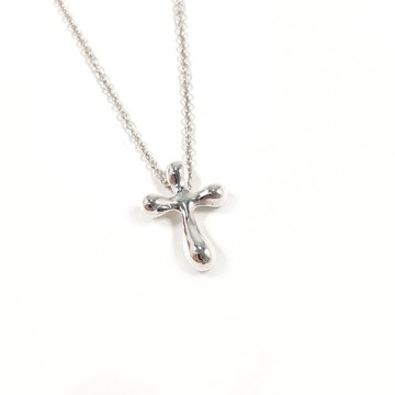 【日本直購 美品中古】蒂芙尼 TIFFANY&Co. 項鍊 十字架 迷你款 艾爾莎‧佩雷蒂 925 純銀 飾品 已拋光翻新