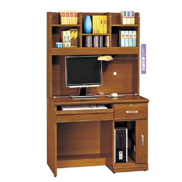 AS DESIGN 雅司家具-富力士樟木實木3.2尺電腦桌組-97*59*167cm