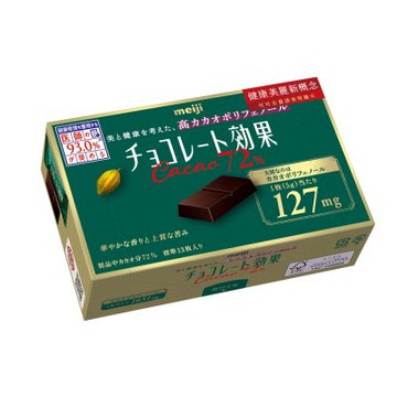 【Meiji 明治】巧克力效果CACAO 72%黑巧克力(盒裝)
