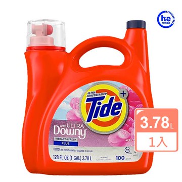 TIDE超濃縮he高效能洗衣精128oz/3.78L(添加Downy柔軟精) x1瓶
