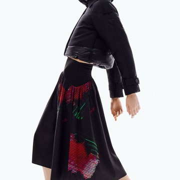 Desigual 拼貼花朵中長裙