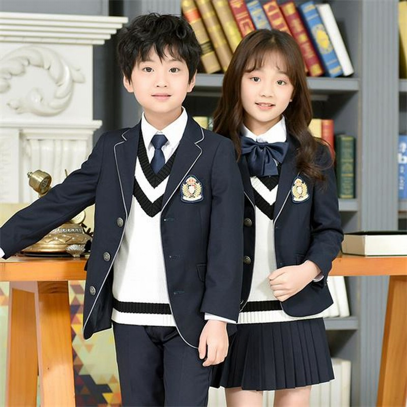 4点 スーツ 子供スーツ 紺 女の子 男の子 制服 ジュニアスーツ キッズ