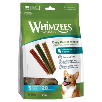 WHIMZEES 唯潔 潔牙骨 犬用 7-12kg 中型犬適用 幫助減少牙菌斑和牙垢  420g  1包