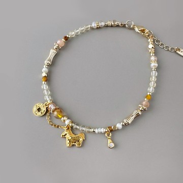 馬上有錢鑽 招財 聚財 好人緣 鈦晶 黃水晶 珍珠 橙月光石 虎眼石