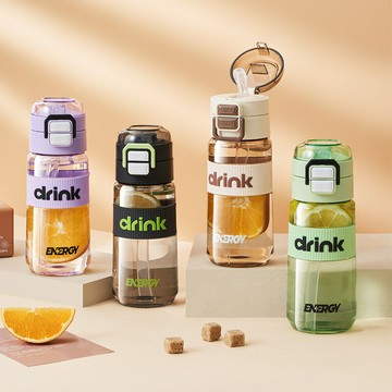 高顏值水杯學生男女可愛隨手杯帶吸管網紅便攜水壺一鍵彈蓋隨手杯