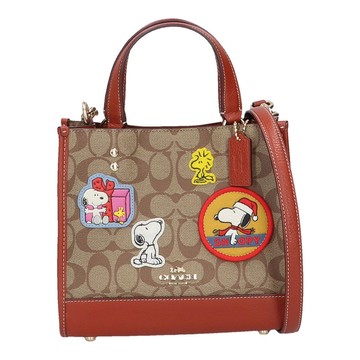 COACH - 滿版LOGO聯名兩用包-史努比