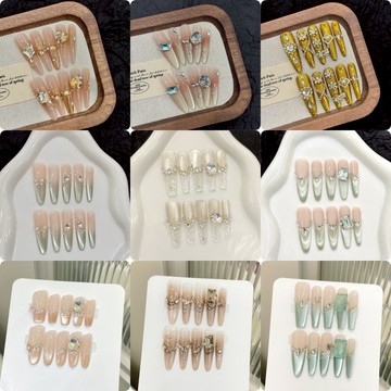 【長尖款穿戴甲合集1️⃣】手工穿戴甲  指甲貼片 指甲貼 甲片