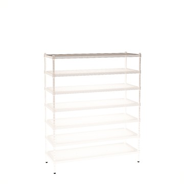 [客尊屋]粗管/沖孔/45x120x150hcm 白騎士沖孔七層架白騎士