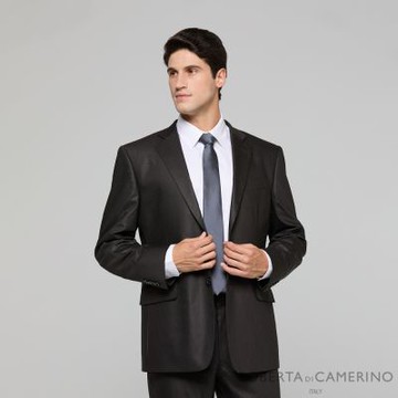 ROBERTA諾貝達 男裝 搭配白色細線條 紳士羊毛西裝外套 葡萄牙素材