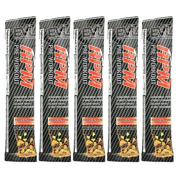 EVLution Nutrition, RPM Pre-Workout, Tropical Punch, 5 Packs, 0.27 oz (7.8 g) Each