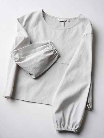 春日島嶼長袖上衣-海沫