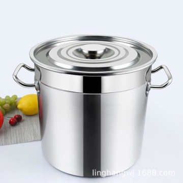 不銹鋼湯桶特厚無磁多用桶酒店食堂飯粥桶米桶多規格帶蓋碎草機桶