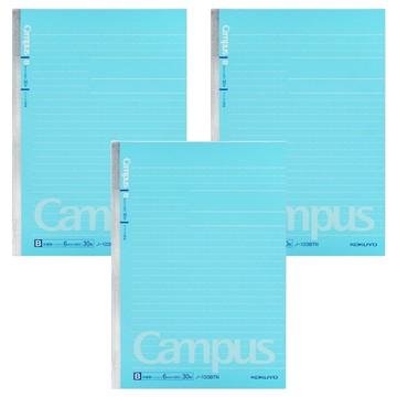 KOKUYO Campus 點線筆記本 A5 條列式筆記 100%日本製  藍色  3本