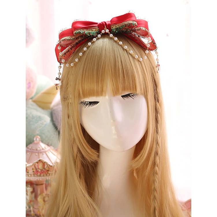 ロリータ服 X Masカラーリボンカチューシャ カチューシャのみ Kc パール 小物 甘ロリ パーティ 通販 Lineポイント最大0 5 Get Lineショッピング