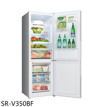 【SANLUX 台灣三洋】【SR-V350BF】325公升雙門琉璃白變頻冰箱(含標準安裝)
