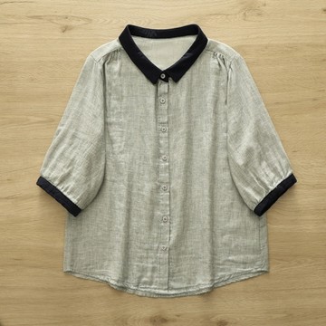 ＊ORead＊日系拼接雙層紗襯衫(圖片色M,L)