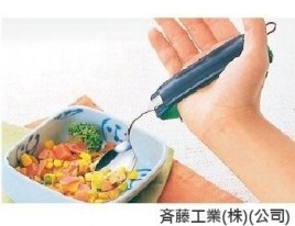 助握套 - 多功能 皮革製餐具套 握筆套 無附木片式 1入 老人用品 銀髮族 日本製 [E0028]